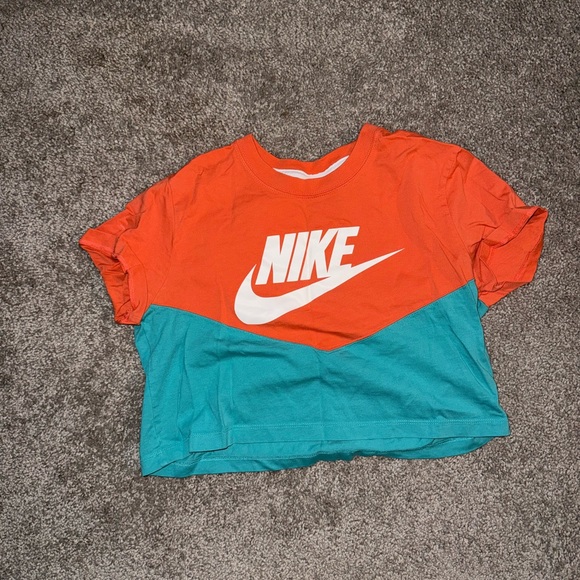 Nike Tops - Nike Orange and Blue Crop Top